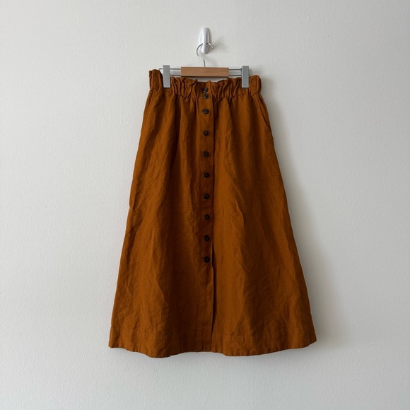 NWT Madewell linen blend midi skirt - Picture 1 of 6